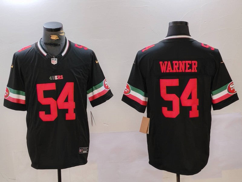 Men’s San Francisco 49ers Fred Warner #54 Black Jersey