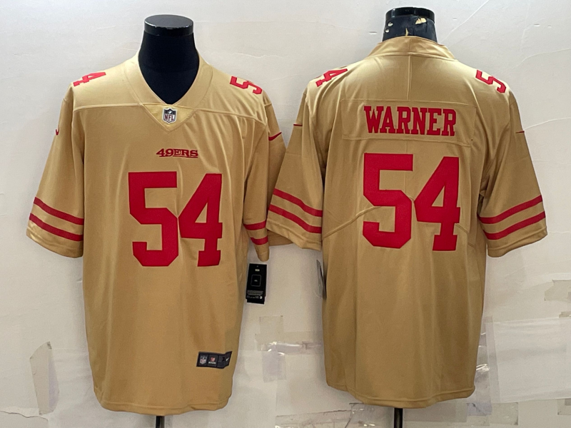 Men’s San Francisco 49ers Fred Warner #54 Gold Inverted Legend Jersey