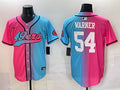 Men’s San Francisco 49ers Fred Warner #54 Pink/Blue Jersey