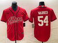 Men’s San Francisco 49ers Fred Warner #54 Red Jersey Joint Edition