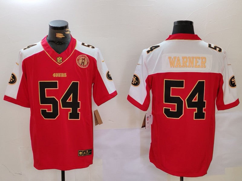 Men’s San Francisco 49ers Fred Warner #54 Red Jersey