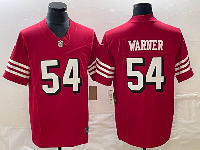 Men’s San Francisco 49ers Fred Warner #54 Red Jersey