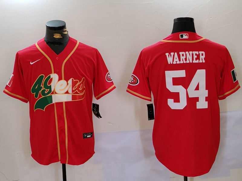 Men’s San Francisco 49ers Fred Warner #54 Scarlet Jersey