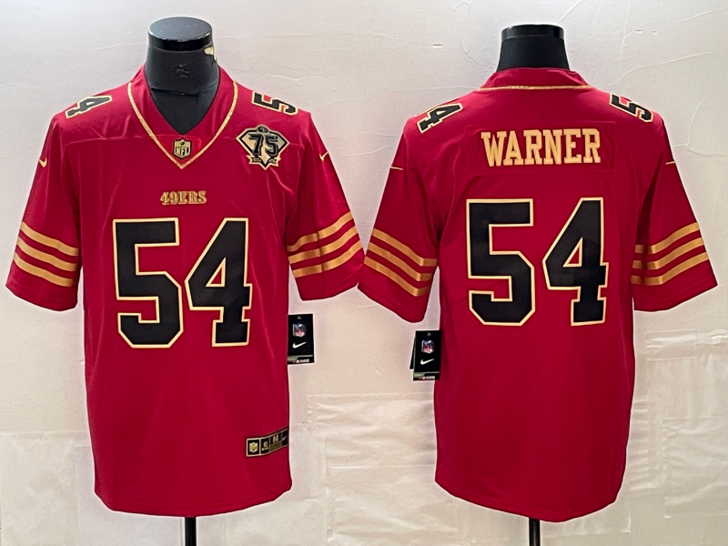 Men’s San Francisco 49ers Fred Warner #54 Scarlet Jersey