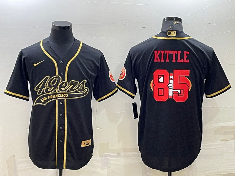 Men’s San Francisco 49ers George Kittle #85 Black Jersey Joint Edition