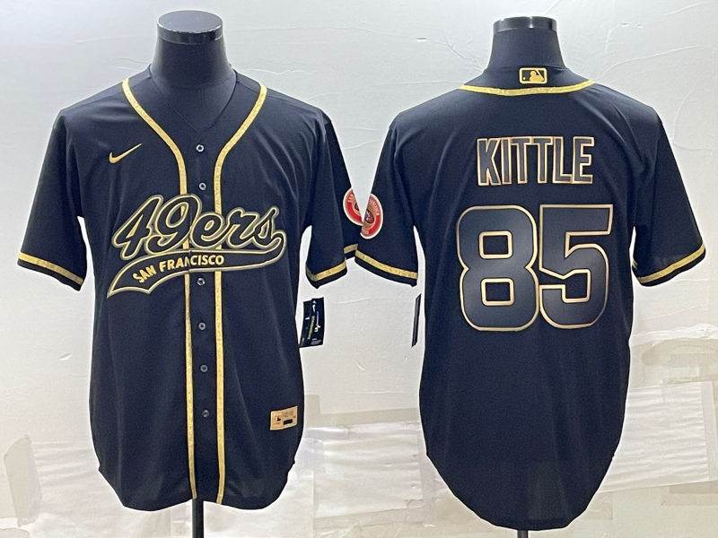 Men’s San Francisco 49ers George Kittle #85 Black Jersey Joint Edition
