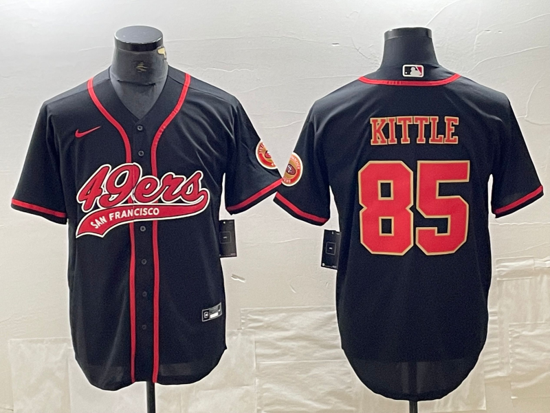 Men’s San Francisco 49ers George Kittle #85 Black Jersey Joint Edition