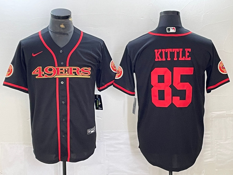 Men’s San Francisco 49ers George Kittle #85 Black Joint Edition Jersey