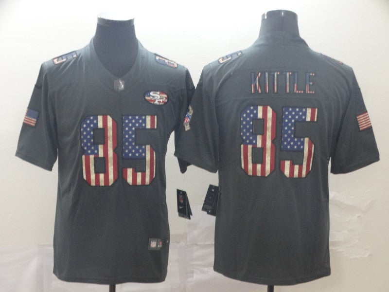 Men’s San Francisco 49ers George Kittle #85 Black Stitched Jersey