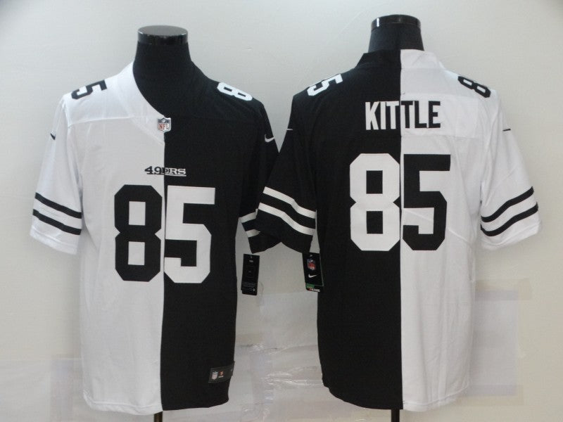 Men’s San Francisco 49ers George Kittle #85 Black/White Jersey