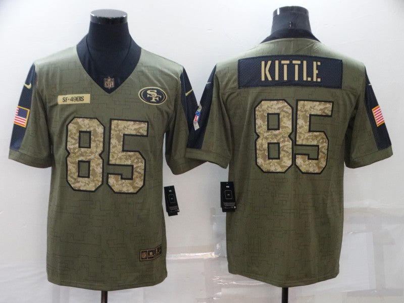 Men’s San Francisco 49ers George Kittle #85 Brown Authentic Jersey