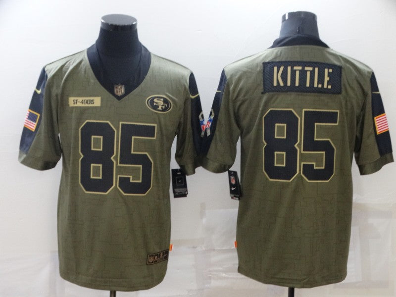 Men’s San Francisco 49ers George Kittle #85 Brown Jersey