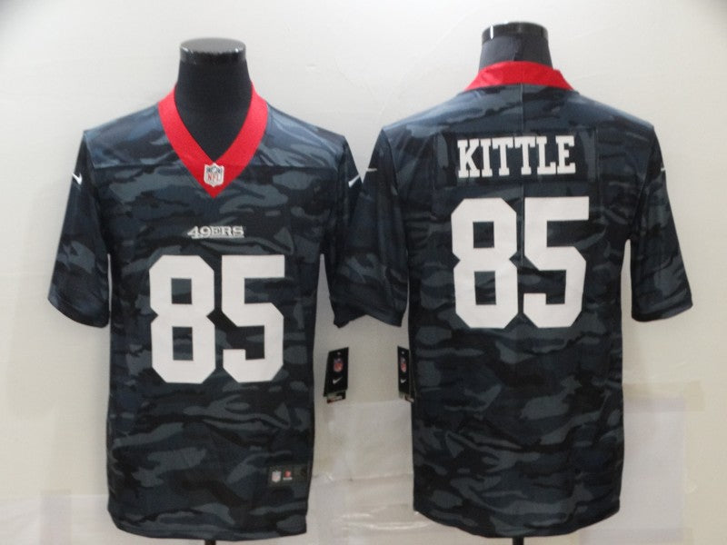 Men’s San Francisco 49ers George Kittle #85 Gray Camouflage Jersey