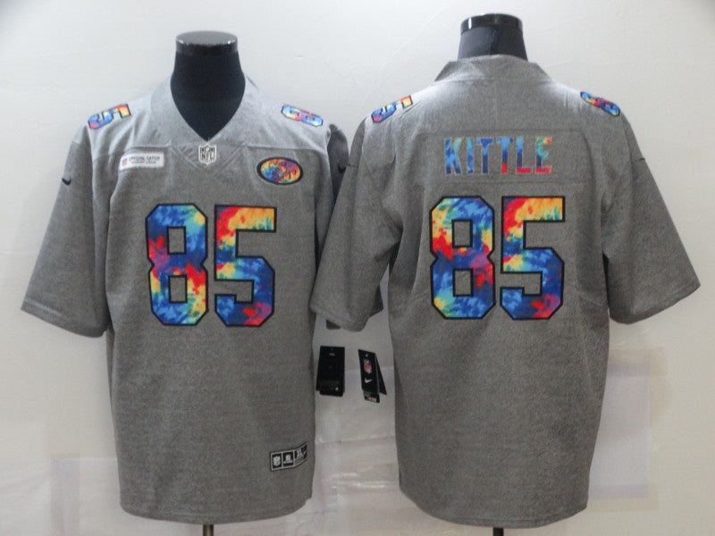 Men’s San Francisco 49ers George Kittle #85 Gray Jersey