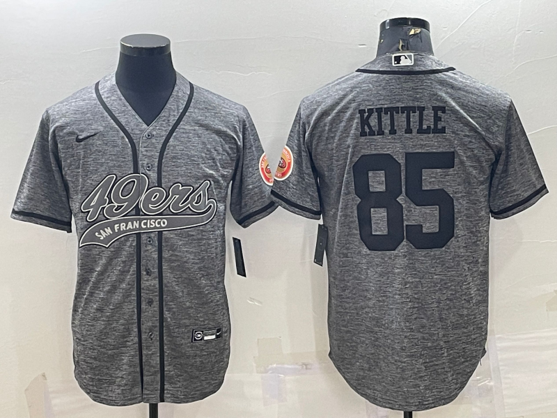 Men’s San Francisco 49ers George Kittle #85 Grey Jersey Joint Edition