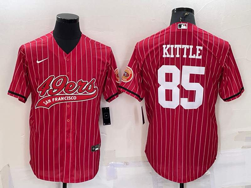 Men’s San Francisco 49ers George Kittle #85 Red Jersey Joint Edition