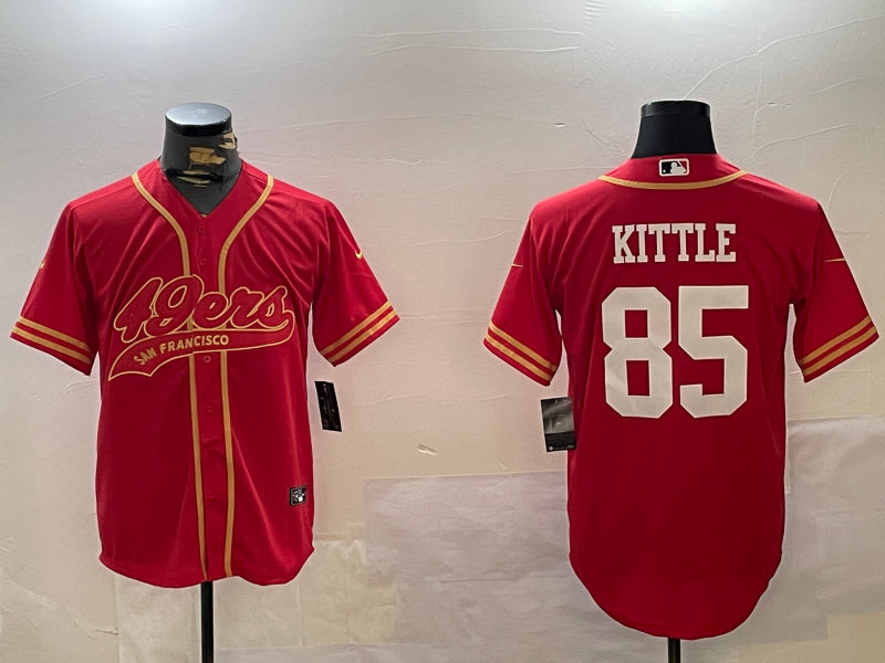 Men’s San Francisco 49ers George Kittle #85 Scarlet Team Jersey