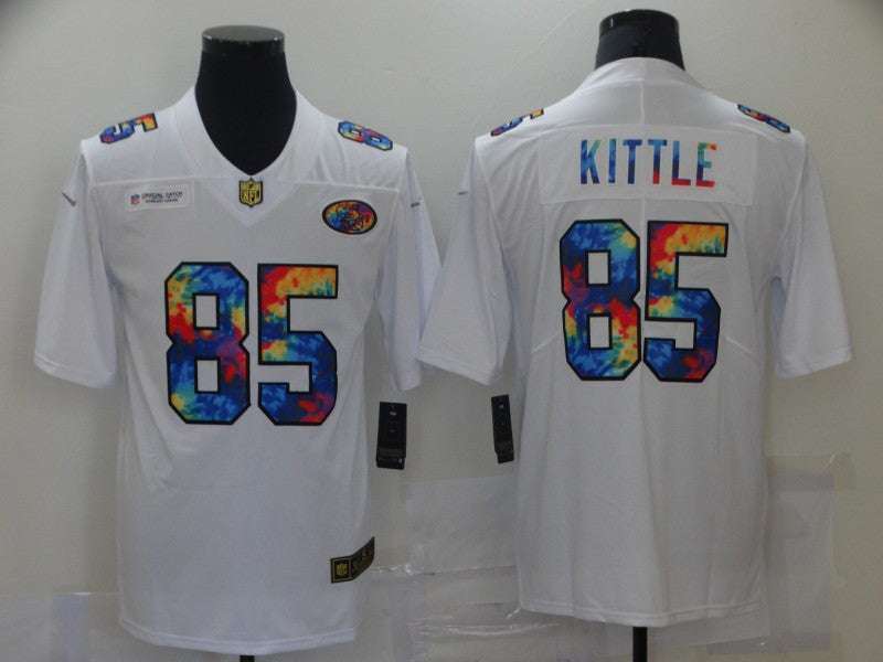 Men’s San Francisco 49ers George Kittle #85 White Authentic Jersey