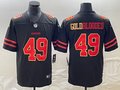Men’s San Francisco 49ers Gold Blooded #49 Black Jersey