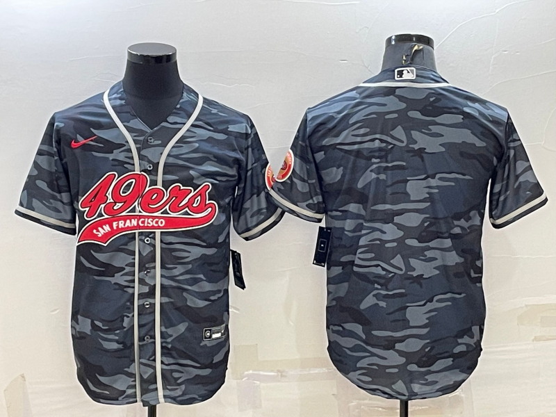 Men’s San Francisco 49ers Grey Camouflage Blank Jersey