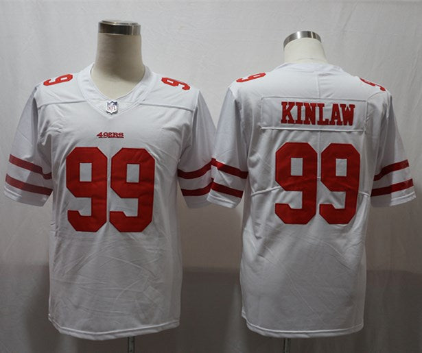 Men’s San Francisco 49ers Javon Kinlaw #99 White Jersey