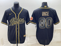 Men’s San Francisco 49ers Jerry Rice #80 Black Jersey Joint Edition