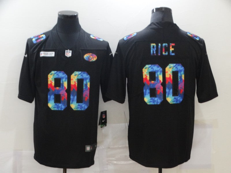 Men’s San Francisco 49ers Jerry Rice #80 Black Jersey