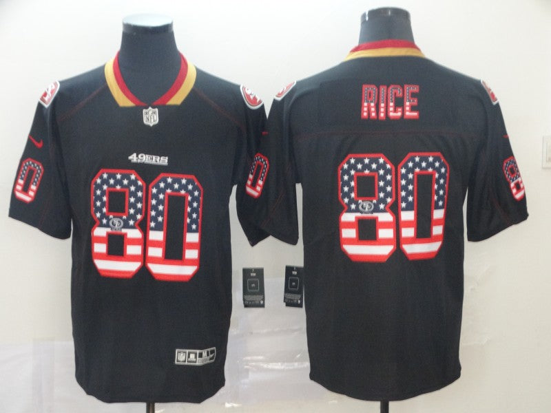 Men’s San Francisco 49ers Jerry Rice #80 Black Jersey