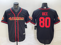 Men’s San Francisco 49ers Jerry Rice #80 Black Joint Edition Jersey