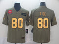 Men’s San Francisco 49ers Jerry Rice #80 Brown Jersey