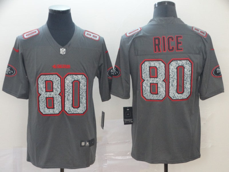 Men’s San Francisco 49ers Jerry Rice #80 Gray Jersey