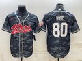 Men’s San Francisco 49ers Jerry Rice #80 Grey Camouflage Jersey Joint Edition