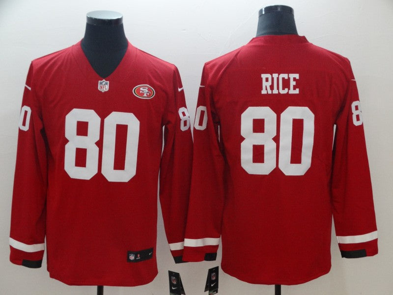 Men’s San Francisco 49ers Jerry Rice #80 Red Alternate Jersey
