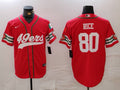 Men’s San Francisco 49ers Jerry Rice #80 Scarlet Jersey