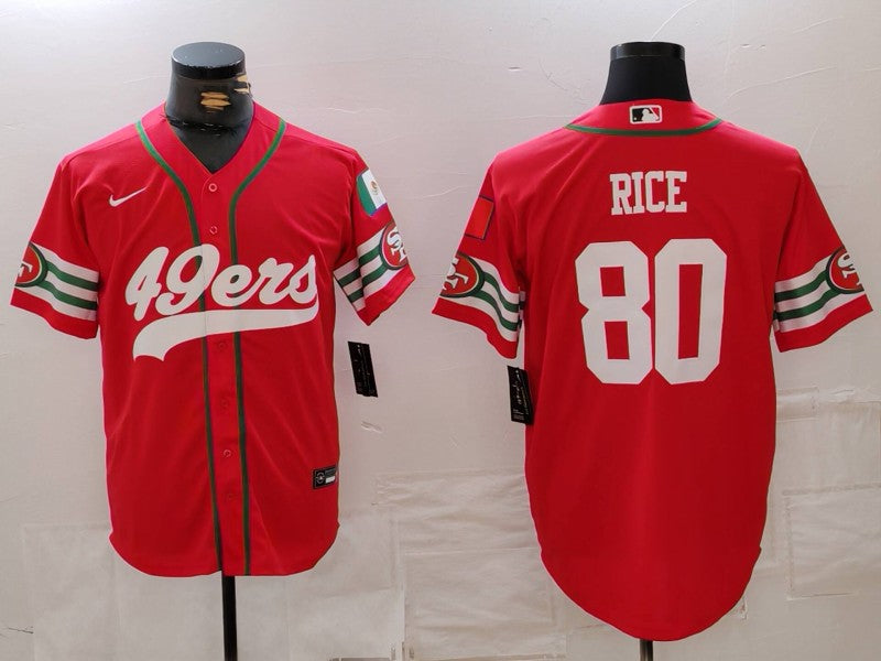 Men’s San Francisco 49ers Jerry Rice #80 Scarlet Jersey