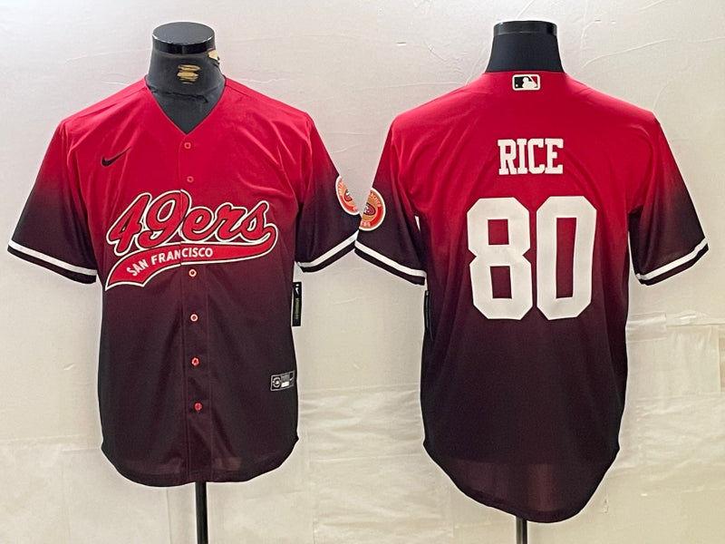 Men’s San Francisco 49ers Jerry Rice #80 Scarlet Jersey