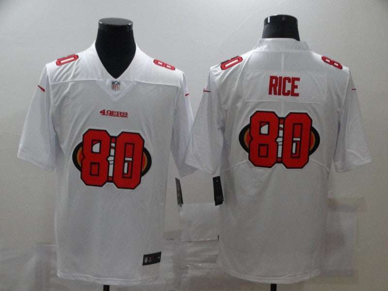 Men’s San Francisco 49ers Jerry Rice #80 White Authentic Jersey