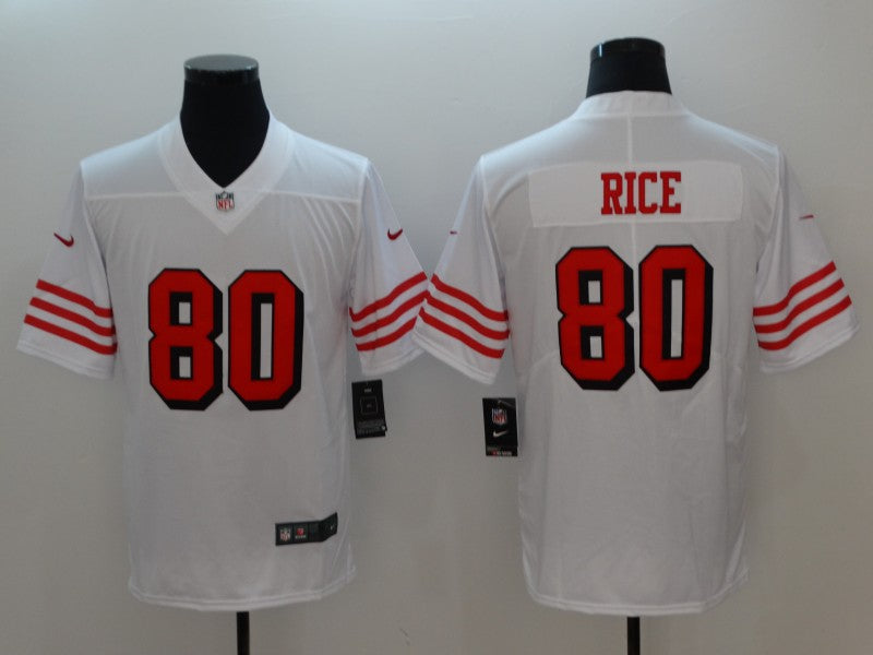 Men’s San Francisco 49ers Jerry Rice #80 White Jersey