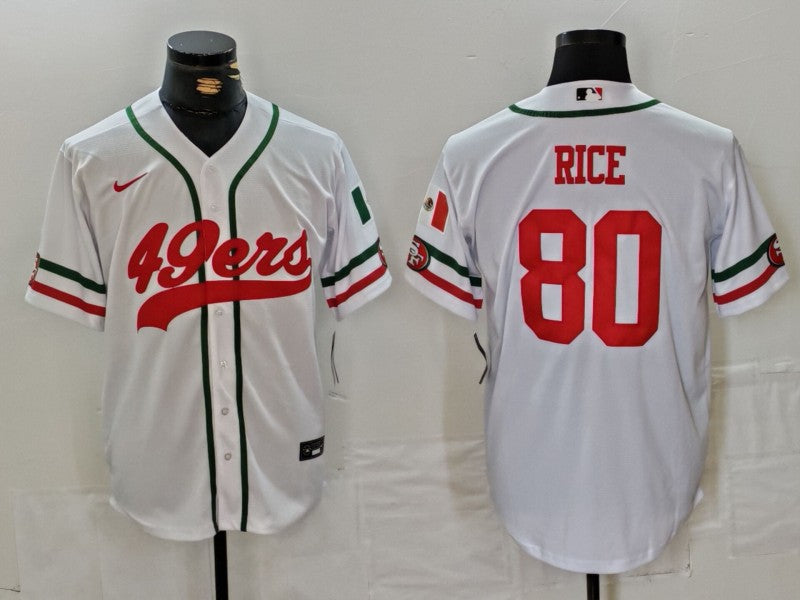 Men’s San Francisco 49ers Jerry Rice #80 White Jersey