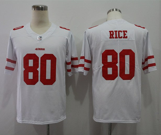 Men’s San Francisco 49ers Jerry Rice #80 White Jersey