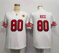 Men’s San Francisco 49ers Jerry Rice White 75th Anniversary Jersey