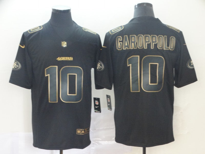 Men’s San Francisco 49ers Jimmy Garoppolo #10 Black Authentic Jersey