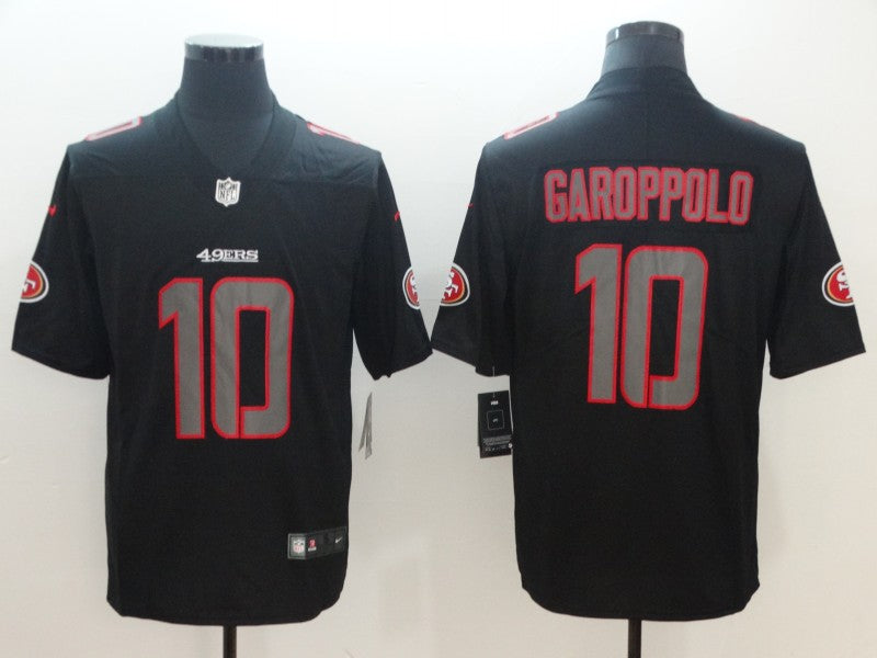 Men’s San Francisco 49ers Jimmy Garoppolo #10 Black Jersey