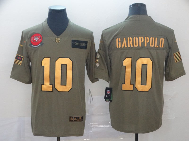 Men’s San Francisco 49ers Jimmy Garoppolo #10 Brown Alternate Jersey