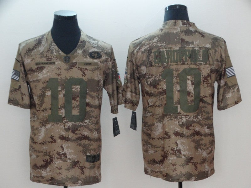 Men’s San Francisco 49ers Jimmy Garoppolo #10 Camouflage Jersey