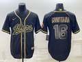 Men’s San Francisco 49ers Joe Montana #16 Black Jersey Joint Edition