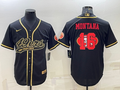 Men’s San Francisco 49ers Joe Montana #16 Black Jersey Joint Edition