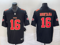 Men’s San Francisco 49ers Joe Montana #16 Black Jersey