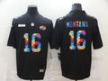 Men’s San Francisco 49ers Joe Montana #16 Black Jersey