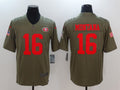 Men’s San Francisco 49ers Joe Montana #16 Brown Alternate Jersey